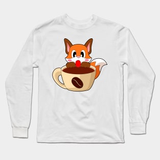 Fox Coffee Cup Long Sleeve T-Shirt